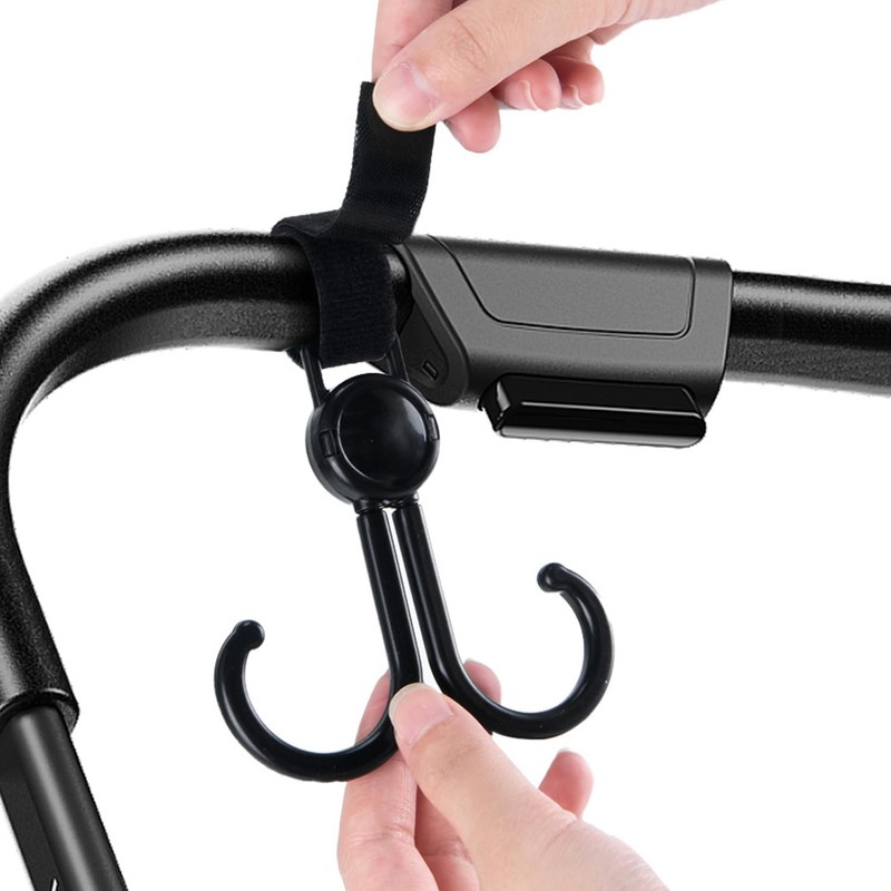 Pram Hooks, Pram Hook Clips, Swivel Double Hooks, Heavy Duty