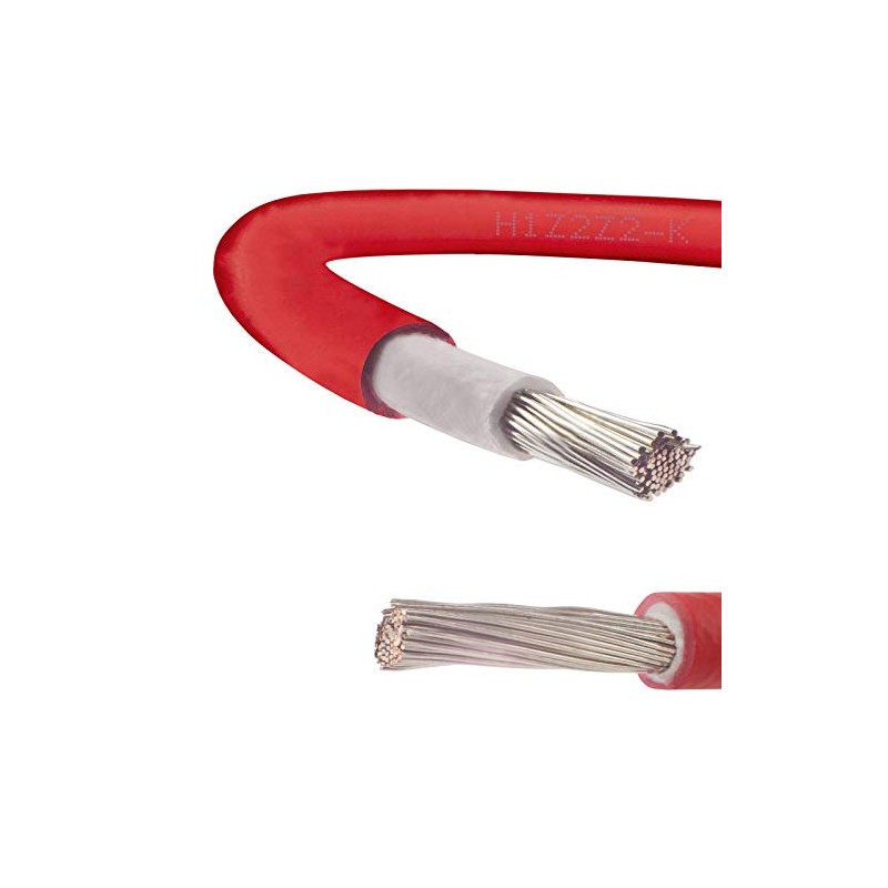 Solar Panel PV Cable DC Rated Black & Red 4mm²