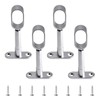 INCREWAY Closet Rod Support, 4Pcs Hollow Zinc Alloy Adjustable Oval