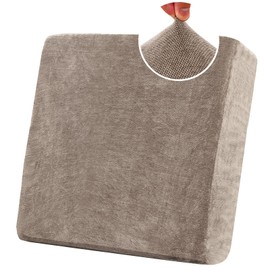 Stretch Sofa Seat Cushion Covers, Chenille Sofa Cushion Slipcovers, High Stretch Couch Covers for Living Room Non Slip Furniture Slipcover with Elastic Bottom (1-Seater,Taupe)