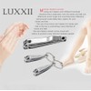 Luxxii (3 Pack) Sharp Sturdy Nail Clippers Set with Nail