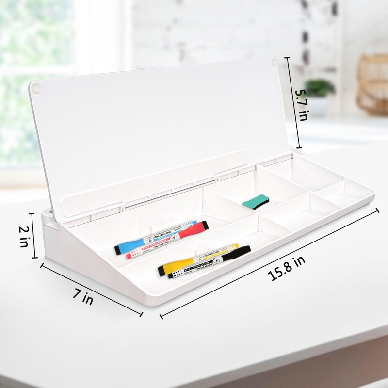 DOLLAR BOSS Glass Desk Whiteboard Small Dry Erase Board Desktop