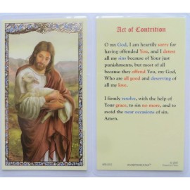 Act of Contrition - Laminated Holy Card