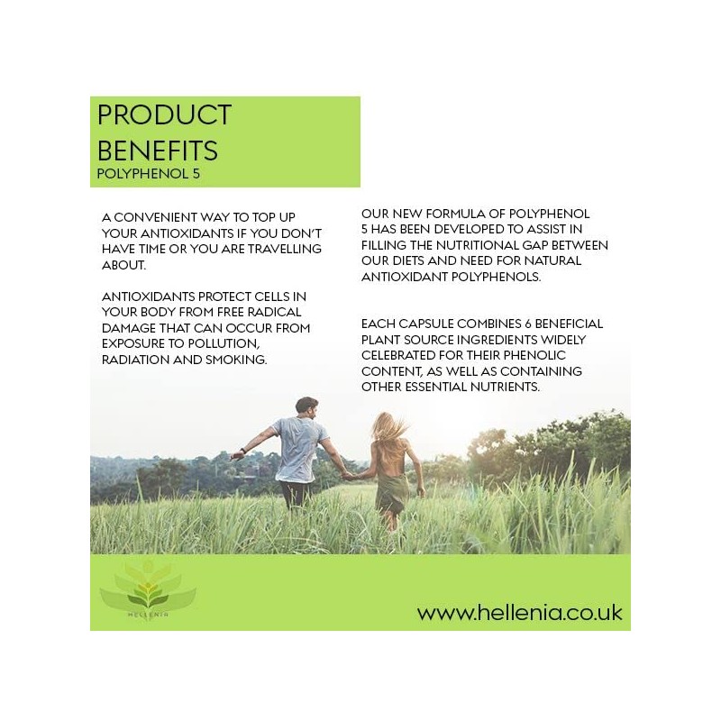 Hellenia Polyphenol 5 | 5-a-Day Fruit & Veg Dietary antioxidants