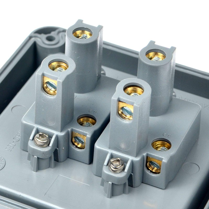 Outdoor Waterproof Switch,Greencycle IP66 Waterproof 2Gang 10A Light Switch, SPDT