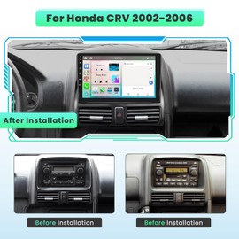 Car Radio for Honda CRV 2002-2006: [2G+64G] 9 inch Car Stereo with Wireless Carplay Android Auto HiFi, Touch Screen Bluetooth Radio for Honda CRV with GPS Mirror Link WiFi SWC FM RDS EQ+Camera