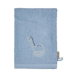 Sterntaler Dino Rexi Wash Cloths Pack of 2 Terry Cloth Baby Wash Mitt Made of Absorbent, Soft Cotton, Provides Fun Bathing and Showering - Baby and Children's Wash Cloth, Blue