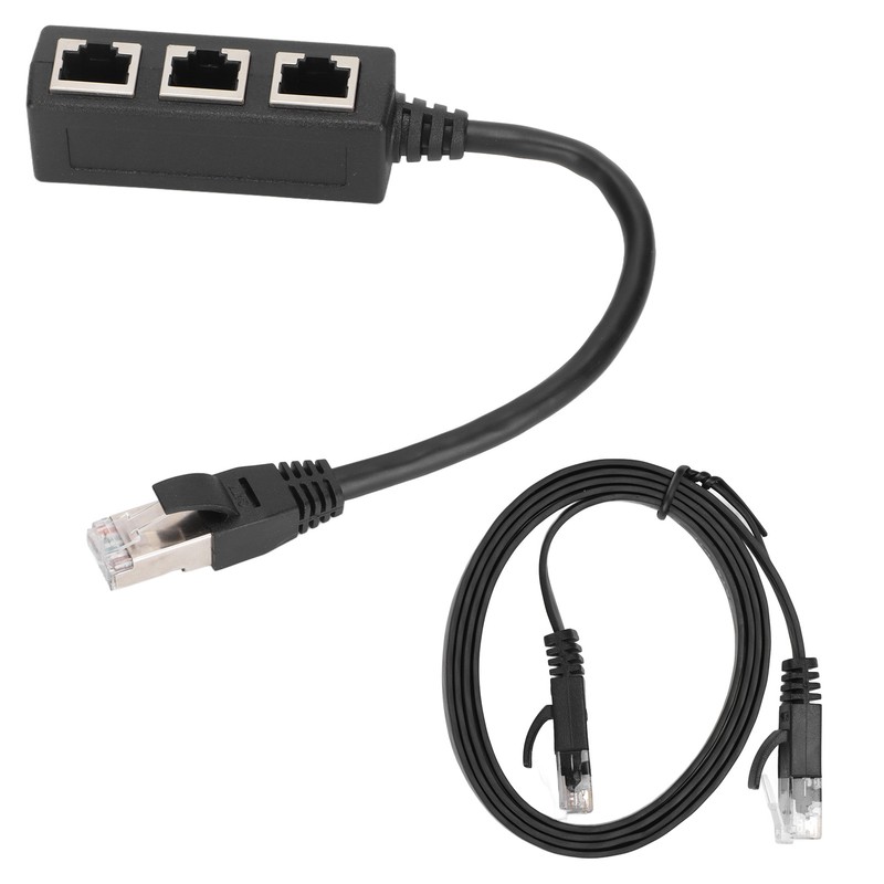 RJ45 Ethernet Adapter Cable Extension Function 1 to 3 Port