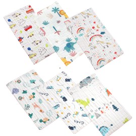 Muslin Cloths for Baby, 6 Pack Large 20''x10'' Burp Cloths for Baby, 100% Cotton 6 Layers Absorbent Soft Breathable Baby Muslins, Muslin Squares Baby Essentials for Boys Girls Newborn