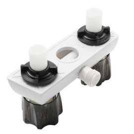 EATAKWARD 4" RV Camper Shower Faucet Valve Diverter Replacement with Dual Smoked Acrylic Knobs, White Smoke Gray RV Shower Faucet, Replace for Outside and Inside Bathroom