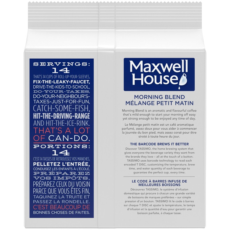 Tassimo Maxwell House Morning Blend Coffee, 70 T-Discs (5 Boxes