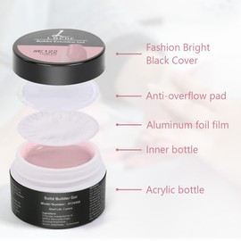 LOPHE 1PCS Builder Nail Gel Kit,Hard Gel Builder for Nail Extension,Purple Non-Stick Hand Nail Extension Gel for Carving Patterns,LED UV Nail Builder Gel For Nails Strengthen Nail Manicure,15ML