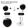 30 Sets Pearl Button for Clothes, Pearl pins (Black)