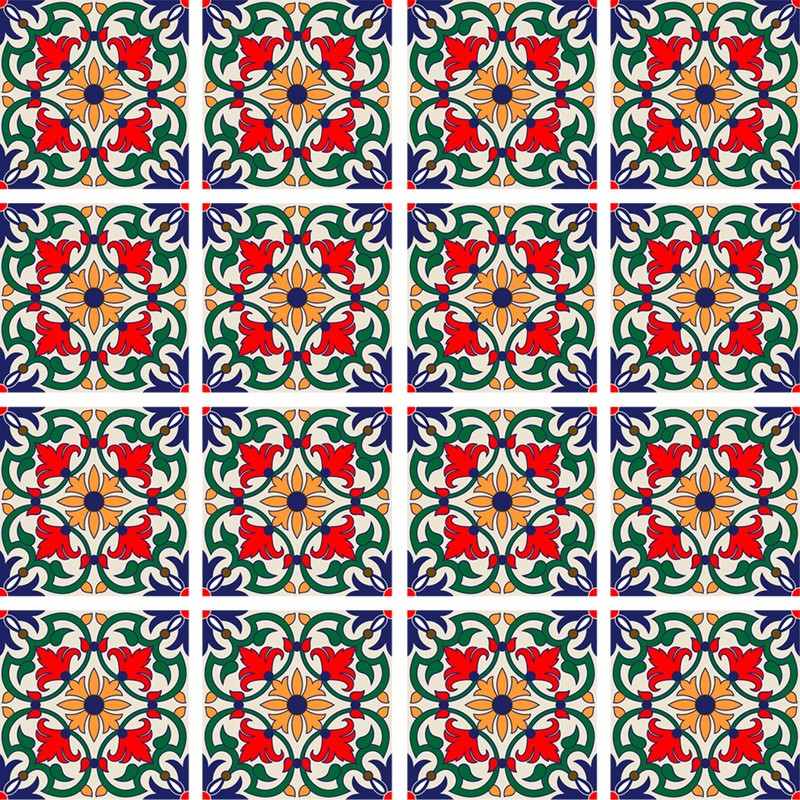 Poromoro Spanish Portuguese Azulejo Style Peel and Stick Backsplash Tile