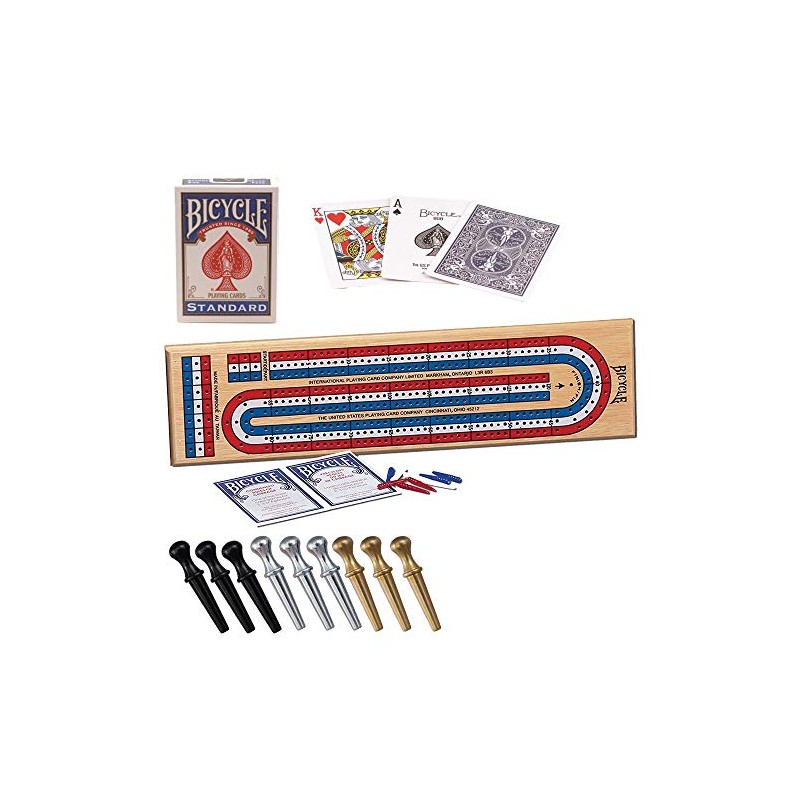 Cribbage Board by Bicycle - Juego de cribbage de madera
