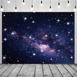 CRTPOD Outer Space Backdrop Starry Night Sky Galaxy Nebula Stars Photography Background for Baby Kids Portraits Universe Theme Birthday Party Decorations Banner Photo Studio Photobooth Props 7x5ft