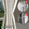 Elegant Magnetic Curtain Tiebacks 2 Pack White Tie Backs for