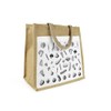 Black & White Vegetables Jute Shopping Bag - Food Themed