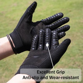 VXW Flying Disc Wear Resistant Full Finger Outdoor Training Gloves Breathable Non-Slip Fitness Riding Gloves MTB Cycling Gloves (XX-Large