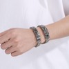 Azubpi Men's 316 Stainless Steel Gothic Viking Bracelet - Flower