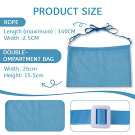 NJCXOLA Drain Holder After Tummy Tuck, Adjustable Mastectomy Drain Holder Drain Holder After Tummy Tuck, Mastectomy Drainage Pouch Mastectomy Recovery Supplies - Blue