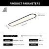 Ganeed Modern Linear Ceiling Lights,48W Dimmable LED Ceiling Lamp, High