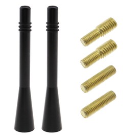 Car Aerial for Most Cars, Universal Short Aerial Car AM FM Aerial Mast Screw On Car Replacement Aerial Radio Accessories Black
