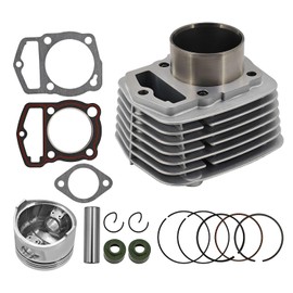 Kartiyer Cylinder Piston Gasket Rings Kits 63mm Bore Compatible with Honda XR200R 1981-2002 with Honda XR200 1980-1984 Top End Kit
