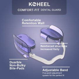 KOHEEL BG Adjustable Night Guard for Teeth Grinding, No-Boil Dental Guard for Bruxism Relief, 2 Count (Thick)