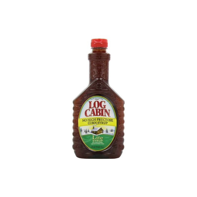 Log Cabin Lite Syrup, 24-Ounce (Pack of 4)