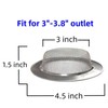 2 Pack 4.5" Kitchen Sink Drain Strainers, Stainless Steel Drain