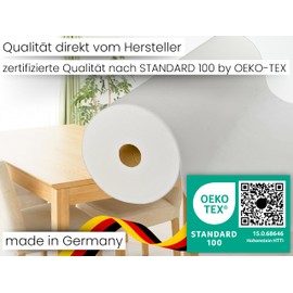 Sensalux Tablecloth Roll Water Resistant 80g/m² Up to 45% Recycled Non-Woven Table Linen Reusable 1.19m x 25m White