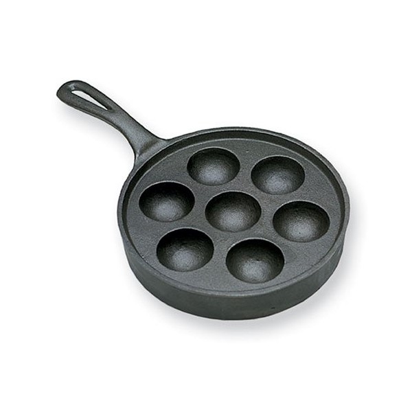 SCI Scandicrafts 7-Cup Cast Iron Aebleskiver Pancake Puffs Pan
