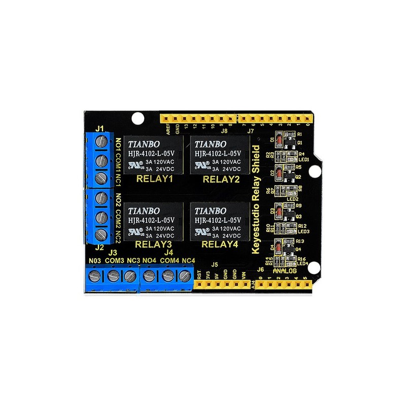 KEYESTUDIO 4 Channel Relay Shield 5V for Arduino Controller R3
