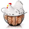 AVLA Chicken Egg Basket, Black Wire Egg Collection Baskes with