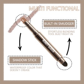 Pearlescent Eyeshadow Stick Double-Headed Monochrome Eye Shadow Pen Waterproof Eyeshadow Liner Pencil Light Lying Silkworm Eye Shadow Highlighter Beauty Makeup (#10)