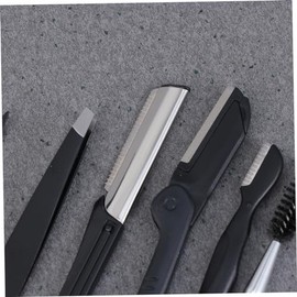 SAFIGLE 6pcs Eyebrow Trimming Set Razor Comb Brush Shaper Scissors Stainless Steel Portable Women