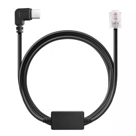 ABLEGRID Radar Detector Cable with USB C to RJ11 Plug For Uniden R1 R3 R7 Radar Detector