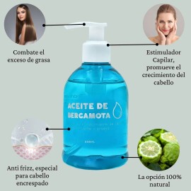 Kit 3 Aceite Capilar Bergamota 100%natural Eva Essence 250ml