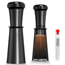 Nessus Espresso - Herramienta de distribución de expreso, accesorios WDT Espresso con cepillo para polvo de limpieza incorporado, distribuidor de 10 agujas de 0,35 mm y repuesto 10 agujas para