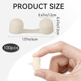 100 Pieces Disposable Nose Filters Nose Plug Filter for Spray Tanning Softness Sponge Nose Filter for Sunless Outdoor Nose Protection(White)