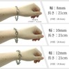 Swars Bracelet, Unisex, Hypoallergenic, Stainless Steel, Mantel, Chain, Silver, Stainless