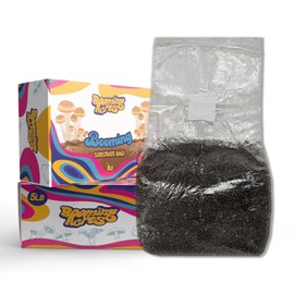 Booming Acres Booming Substrate | 5lb Coir Vermiculite Gypsum CVG Sterilized Substrate Blend | Ready to Use Mushroom Substrate Perferct for Manure and Dung Loving Mushrooms (5lb)