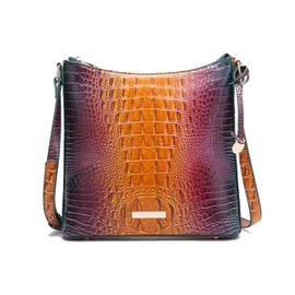 Makcr Joacbv Shoulder Crocodile Flat Handbags for Women trendy Ladies Shoulder Bag Embossed Pattern Leather Crossbody Purse