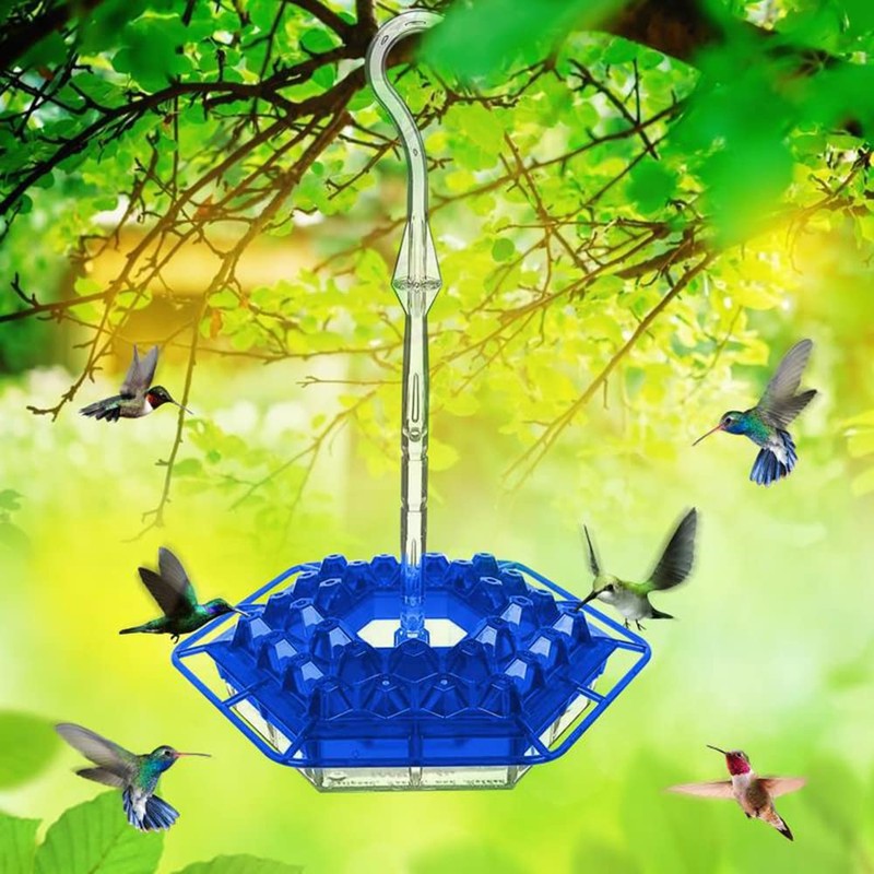 Hummingbird Feeder for Outdoors Hanging Bird Water Feeder, Blue