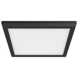 Nuvo 62/1725 Blink Pro LED Flush Mount Ceiling Fixture, CCT Selectable, 9 Inch Square, Black