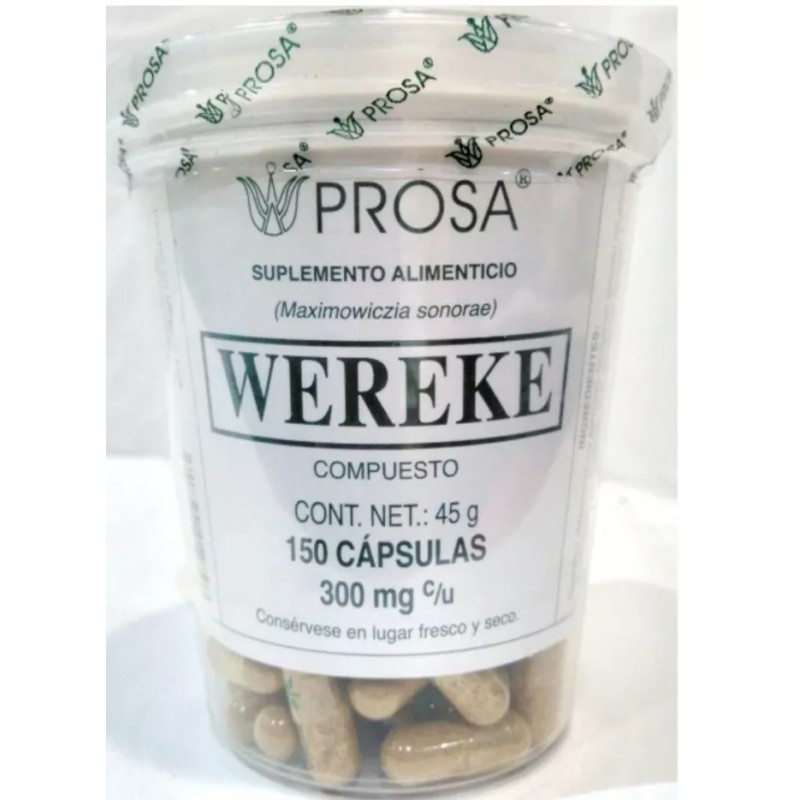 Prosa Wereke Capsulas Prosa Natural Huereque 150 Capsules Wereque
