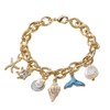 Bohemian Starfish Shell Pearl Conch Charm Bracelet for Women Gold