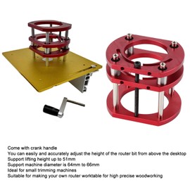 Router Lift for 64-66mm Diameter Motors, Woodworking Router Table Insert Plate Lift Base, Router Lift System Lift 51mm Woodworking Engraving DIY Tools