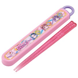 Skater ABS2AMAG-A Children's Chopsticks and Chopsticks Case Set, Silver Ion Ag+ Antibacterial, Police Warrior, Love Patrina, 6.5 inches (16.5 cm)